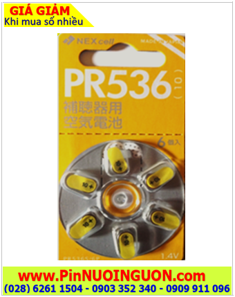 Nexcell A10, PR536 /Pin máy trợ thính Nexcell A10, PR536 - Pin máy điếc Nexcell A10, PR536 chính hãng Made in Japan| TẠM HẾT HÀNG 
